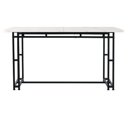 Metal Frame Rectangular Dining Table Modern Kitchen Table