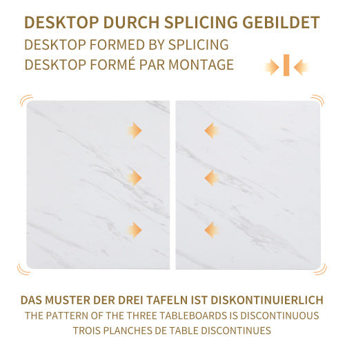 Metal Frame Rectangular Dining Table Modern Kitchen Table